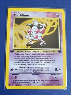 ☄Pokemon Mr. Mime Jungle 6/64 Holo Unlimited 40HP. Mint NEAR Mint - Image 1