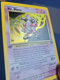 ☄Pokemon Mr. Mime Jungle 6/64 Holo Unlimited 40HP. Mint NEAR Mint - Image 3