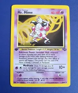 ☄Pokemon Mr. Mime Jungle 6/64 Holo Unlimited 40HP. Mint NEAR Mint - Image 5