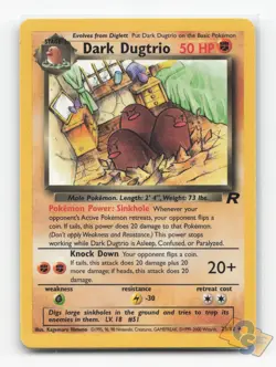Pokemon TCG - Dark Dugtrio 23/82 Lightly Played Rare Team Rocket - Image 1