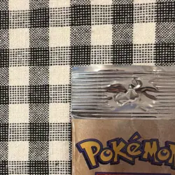 Pokemon Fossil Booster Pack Zapdos Art Sealed Long Crimp - Image 3