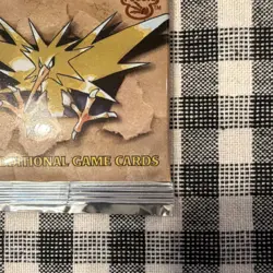 Pokemon Fossil Booster Pack Zapdos Art Sealed Long Crimp - Image 5