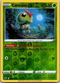 Caterpie 001/192 Common Rebel Clash Pokemon Reverse Holo Near Mint - Image 1