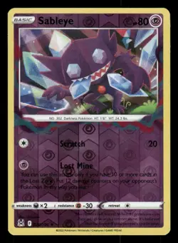 Sableye 070/196 Holo Rare Lost Origin Pokemon Reverse Holo NM/M - Image 1