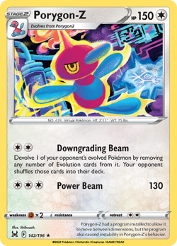 Porygon-Z 142/196 Rare Lost Origin Pokemon Reverse Holo NM/M - Image 4