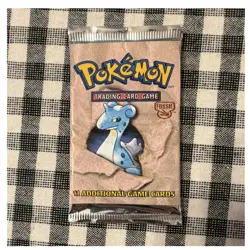 Pokemon Fossil Booster Pack Lapras Art Sealed - Image 1