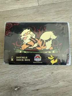 Sealed 2025 Pokemon World Championships Anaheim Arcanine Double Deck Box - Image 1