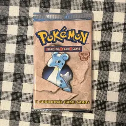 Pokemon Fossil Booster Pack Lapras Art Sealed - Image 1