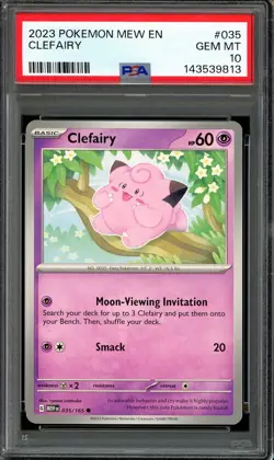 Pokemon TCG Scarlet & Violet 151 English #035 Clefairy PSA 10 - Image 1