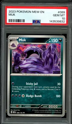 Pokemon TCG Scarlet & Violet 151 English #089 Muk PSA 10 Low Pop - Image 1