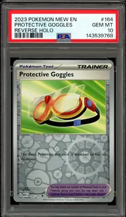 Pokemon TCG Scarlet Violet 151 English #164 Protective Goggles Reverse PSA 10 - Image 1