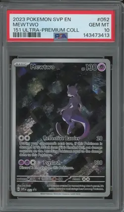 Pokemon TCG Scarlet & Violet 151 UPC #052 Mewtwo Illustration Promo PSA 10 - Image 1