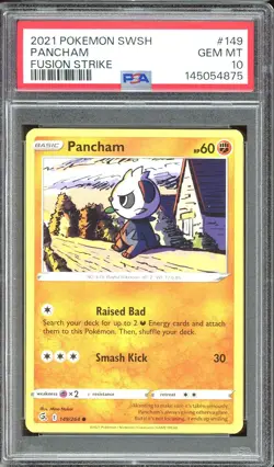 Pokemon TCG Sword & Shield Fusion Strike #149 Pancham PSA 10 - Image 1