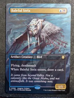 Baleful Strix - Borderless - Commander Bloomburrow (MTG) - Image 1