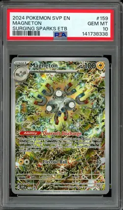 Pokemon TCG Scarlet & Violet Surging Sparks ETB #159 Magneton Promo PSA 10 Kanda - Image 1