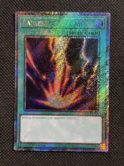 YuGiOh! - Raigeki RA05-EN110 Platinum Secret Rare 1st Edition Near Mint - Image 1