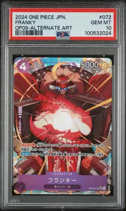 PSA 10 Franky OP09-072 Alt Art Emperors in the New World One Piece Japanese Gem - Image 1