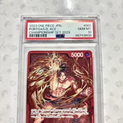 PSA 10 Portgas D.Ace L OP03-001 Japanese ONE PIECE Championship - Image 3