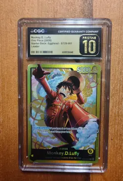 2026 One Piece Monkey D. Luffy Egghead ST29-001 Leader CGC 10 Pristine - Image 1