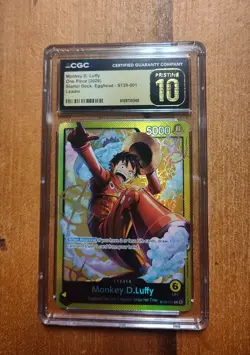 2026 One Piece Monkey D. Luffy Egghead ST29-001 Leader CGC 10 Pristine - Image 2