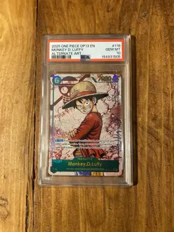 Monkey D Luffy OP13-118 SEC RED Alt Art One Piece Carrying On His Will English - Image 1
