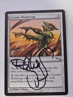 MTG -AUTOGRAPH - Leonin Bladetrap - Randy Gallegos - Mirrodin - Image 1