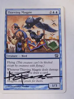 MTG -AUTOGRAPH - Thieving Magpie - Chris Moeller - 8th Edition - Image 1