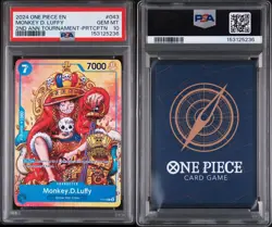 2024 One Piece EN Monkey D. Luffy 2nd Anniversary Tournament Promo #P-043 PSA 10 - Image 3