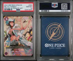 2024 One Piece OP06 EN Special Alternate Art #064 Ms. All Sunday PSA 10 GEM MINT - Image 3