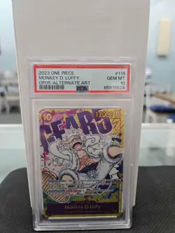 ONE PIECE Monkey.D.Luffy OP05-119 Awakening of the New Era ALT ART PSA 10 GEM MT - Image 1