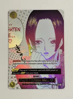 Bandai One Piece You'll Frighten Me Event Rare Holo Card OP14-118 Boa Hancock - Image 1