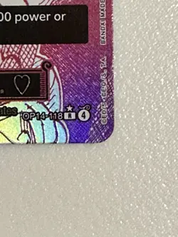 Bandai One Piece You'll Frighten Me Event Rare Holo Card OP14-118 Boa Hancock - Image 4