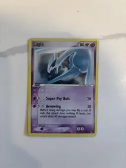 Pokemon TCG Lugia POP Series 5 2/17 80 HP Basic Rare Holo 2007 English Card LP - Image 1