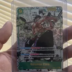 Bandai One Piece UNGRADED Roronoa Zoro OP06-118 Holo Character Card - Image 1