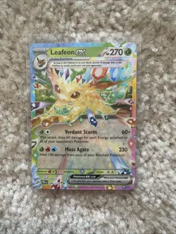Pokemon TCG Leafeon EX Prismatic Evolution Double Rare 006/131 NM Card - Image 1
