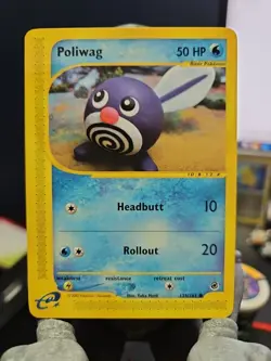 Pokemon TCG Poliwag Card Vintage Expedition Base Set, 125/165, Regular Card - Image 1