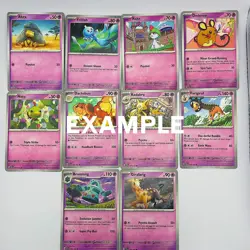 Psychic Type Pokemon TCG Card Bundle 10x Common Cards (No Duplicates) - Image 3