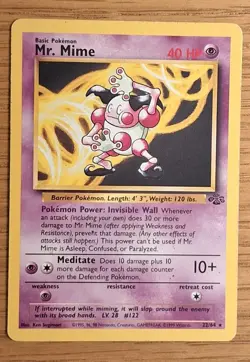 Pokemon TCG Jungle Mr Mime Card 22/64 Non Holo - Image 1
