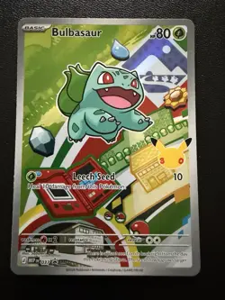 Pokemon TCG Bulbasaur Promo MEP 037 Basic 80 HP Regular Plant Card - Image 1