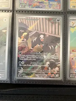 Pokemon TCG Houndour Obsidian Flames Holo Card 204/197 Illustration Rare - Image 1