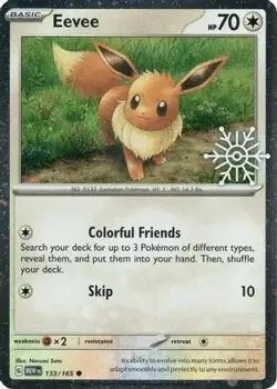 Pokemon Miscellaneous Cards & Products Eevee (Holiday Calendar) 133/165 Holo NM - Image 2