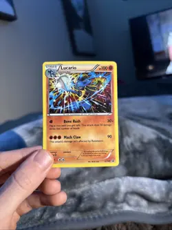 Lucario XY140 Holo Rare Black Star Promo Card LP - Image 1