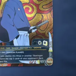 Sasuke Uchiha Holo Promo Card English Near Mint Samurai Rare - Image 5