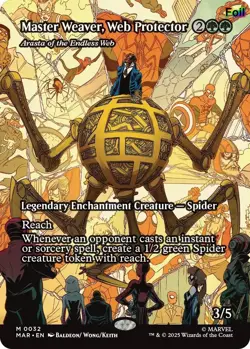 Master Weaver, Web Protector - Arasta of the Endless Web (Borderless) Foil 32... - Image 1