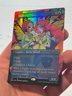 1X FOIL Mistbind Clique BORDERLESS NM MTG Magic Secret Lair Faerie Rad EDH - Image 2