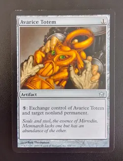Magic the Gathering MTG Avarice Totem Fifth Dawn Ungraded Lightly Played - Image 1