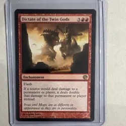 Wizards Journey into Nyx Dictate of the Twin Gods Rare Red Enchantment 93 MTG - Image 1