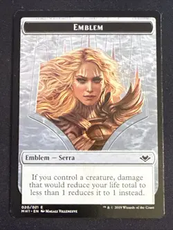 1x Serra the Benevolent Emblem (020) Modern Horizons LP MTG Magic The Gathering - Image 1