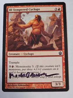 MTG -AUTOGRAPH - Ill-Tempered Cyclops - Peter Mohrbacher - Theros - Image 1