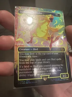 Traveling Chocobo (Borderless) (Neon Ink Yellow) Final Fantasy Foil #M551a - Image 2